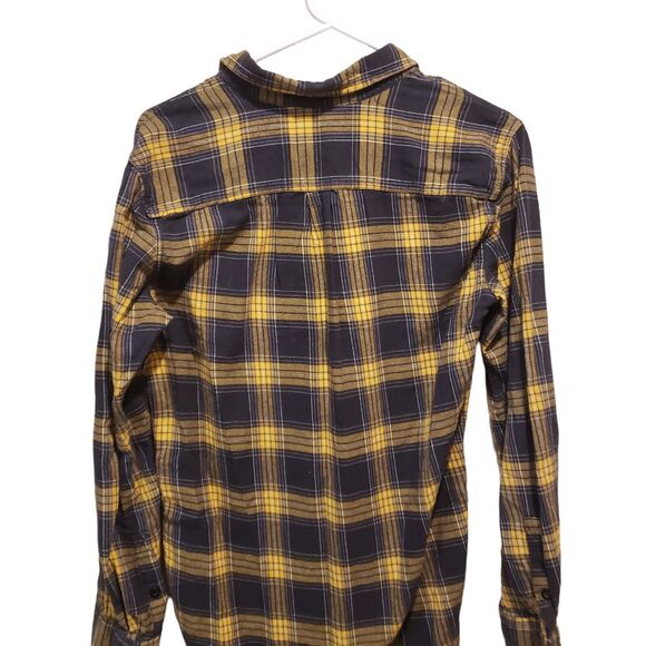 Pacsun Los Angeles Button-up Shirt Plaid Yellow Blue Size Small - Picture 7 of 9